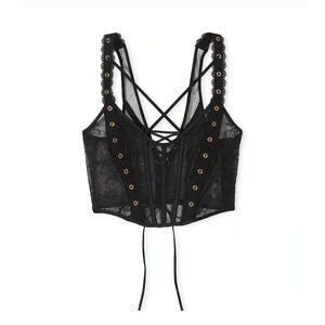 Victoria's Secret "Very Sexy" Corset Bra XL‎ (Runs Small) Black Lace Bustier NWT